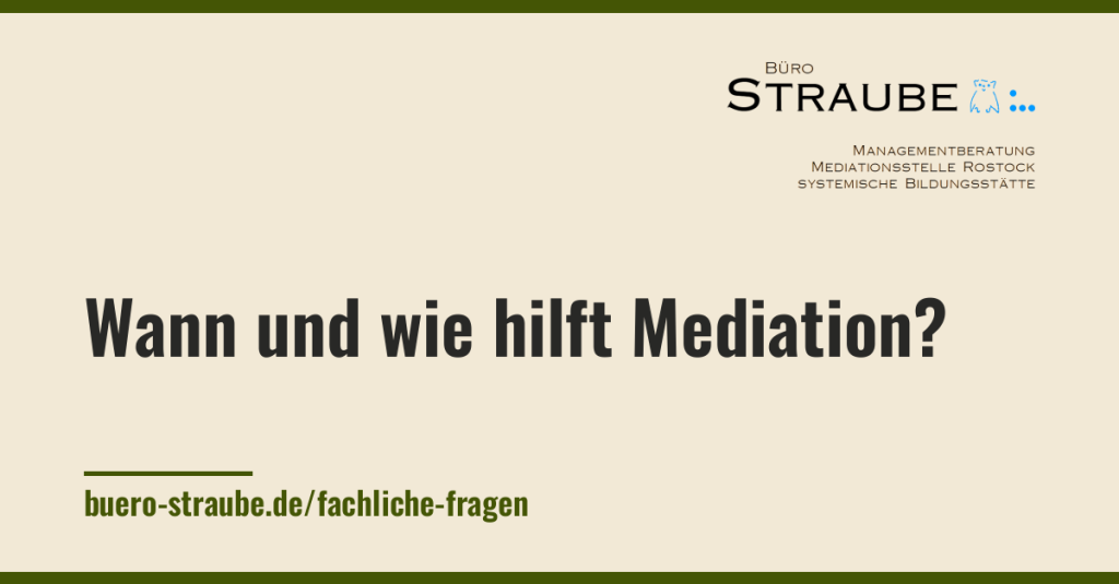 Beitragsbild Wann und wie hilft Mediation
